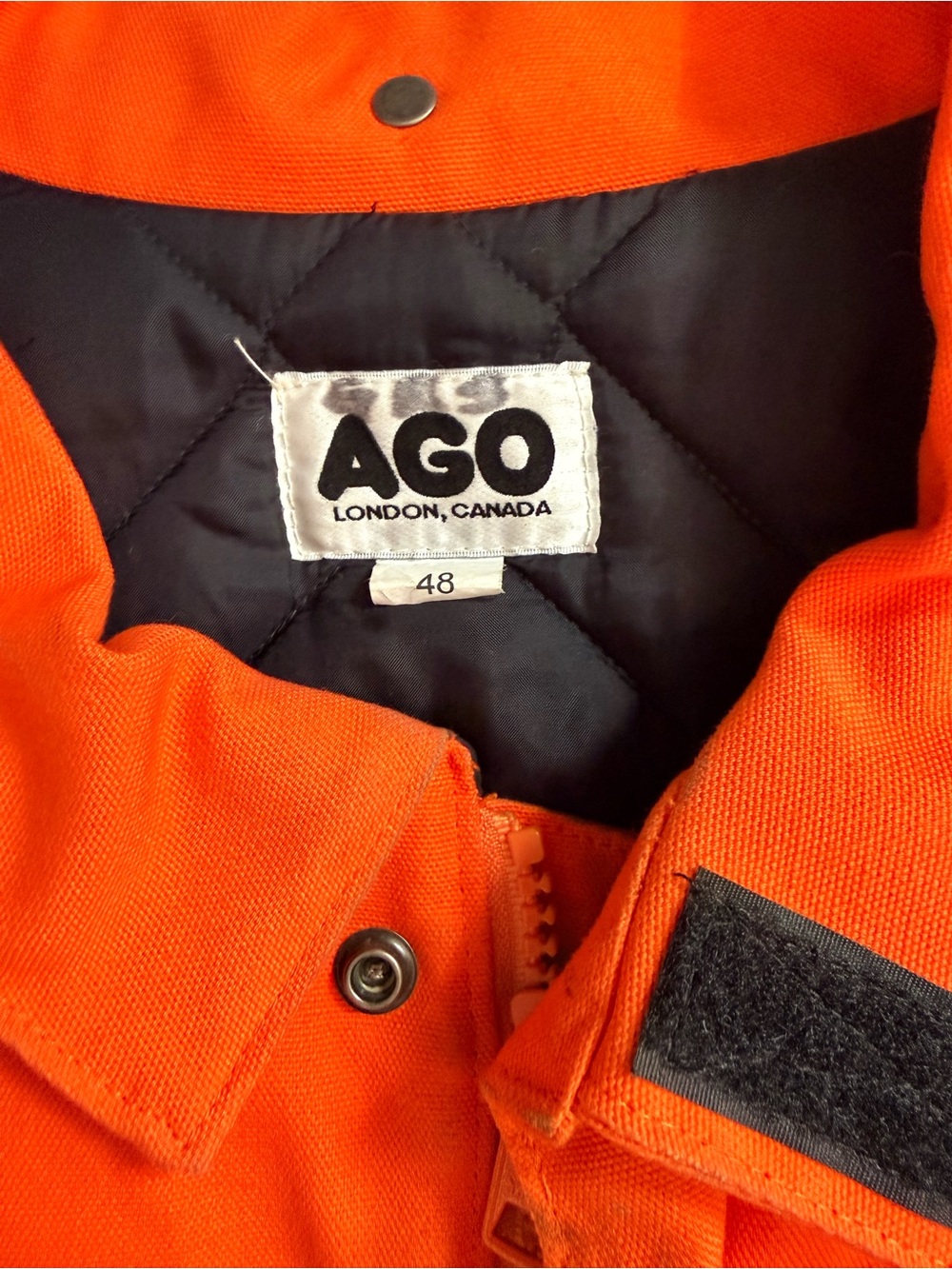 AGO Men’s Hi-Vis Insulated Work Jacket Size 48 Made in Canada - Picture 2 of 12